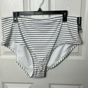 DSG Black White Stripe Bikini bottom 1X